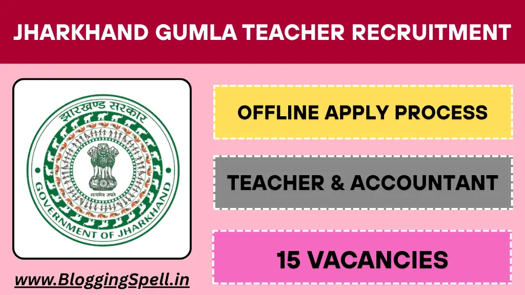 Jharkhand Gumla Teacher Recruitment